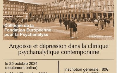 Angoisse et dépression dans la clinique psychanalytique contemporaine
